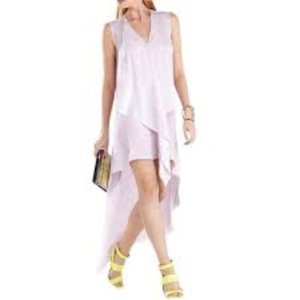 BCBG Light Lilac Tara High-low Sleeveless Casual Maxi Dress